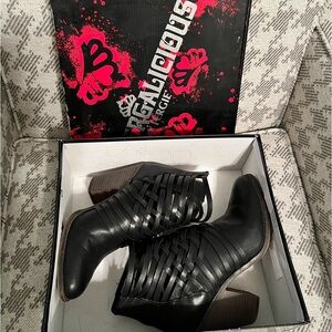 Black Fergie ankle boots